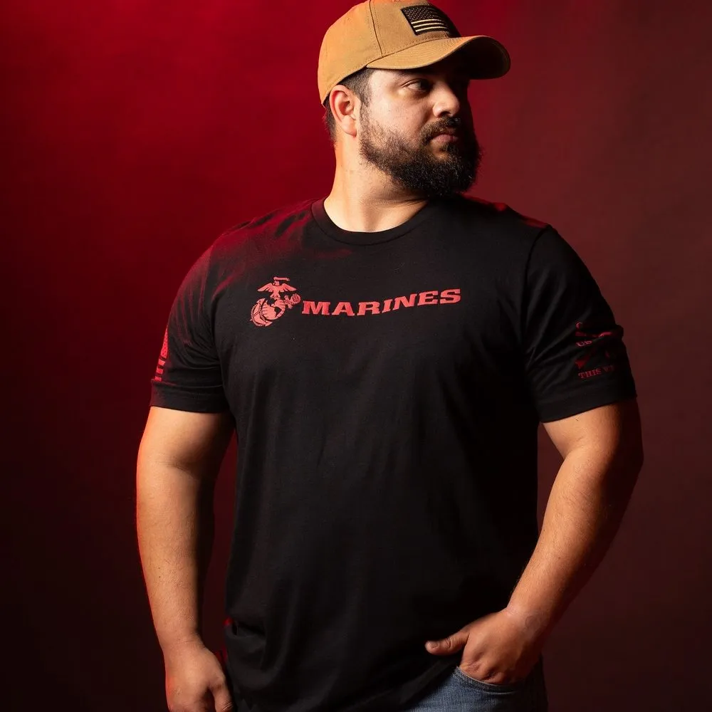 USMC - Lives Forever T-Shirt - Black sold by Grunt Style product image thumbnail 4