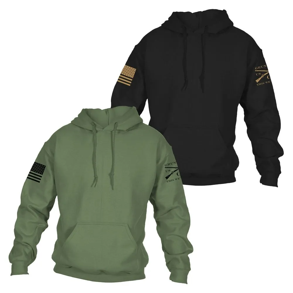 Standard Issue Core Basic Hoodie 2 Pack - Black & Military Green sold by Grunt Style