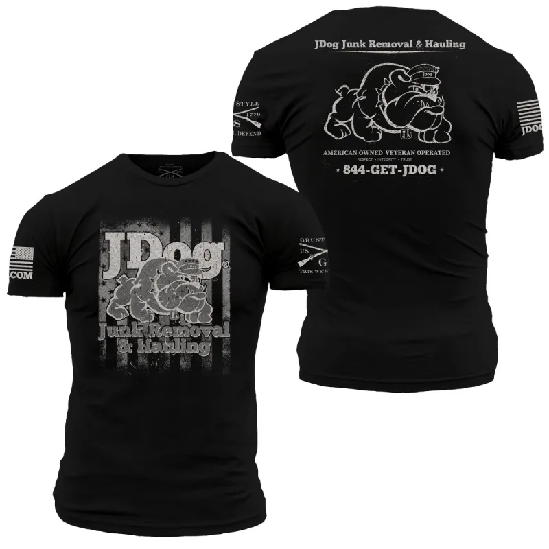 JDog T-Shirt - Black With Grey sold by Grunt Style