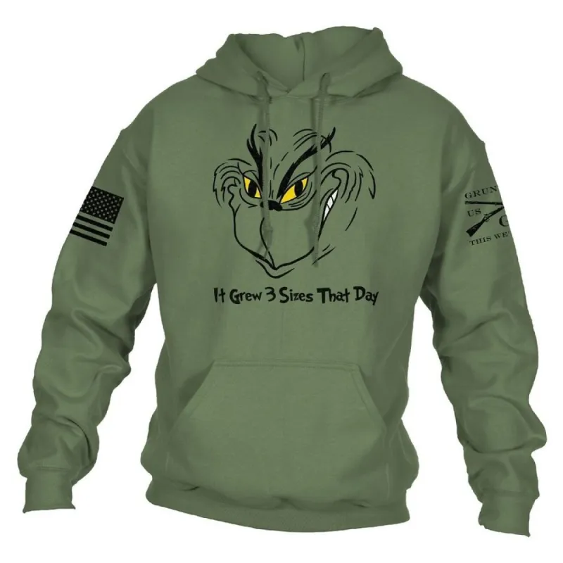 Grinch Grows Hoodie - Military Green sold by Grunt Style