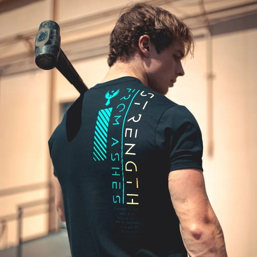 Strength From Ashes T-Shirt - Black sold by Grunt Style product image thumbnail 3