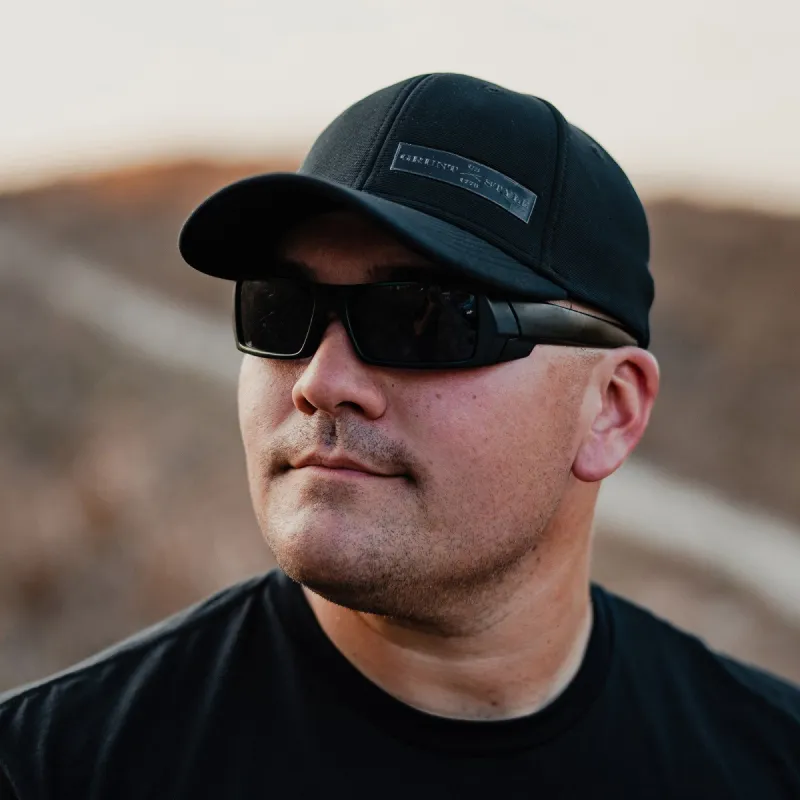 Black on Black Stretch Fit Hat sold by Grunt Style