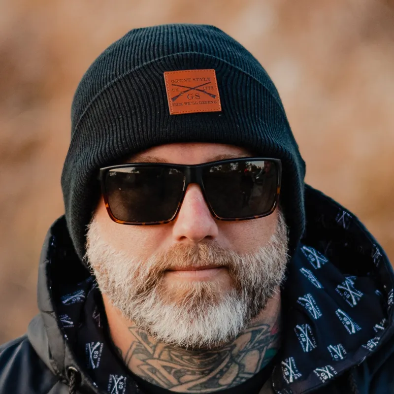 Cuffed Beanie - Black made by Grunt Style
