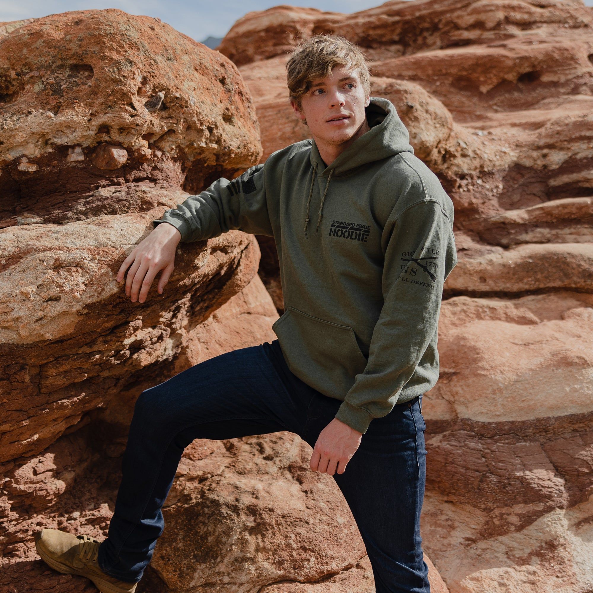 This Is My Hoodie Sweatshirt - Military Green sold by Grunt Style product image thumbnail 4