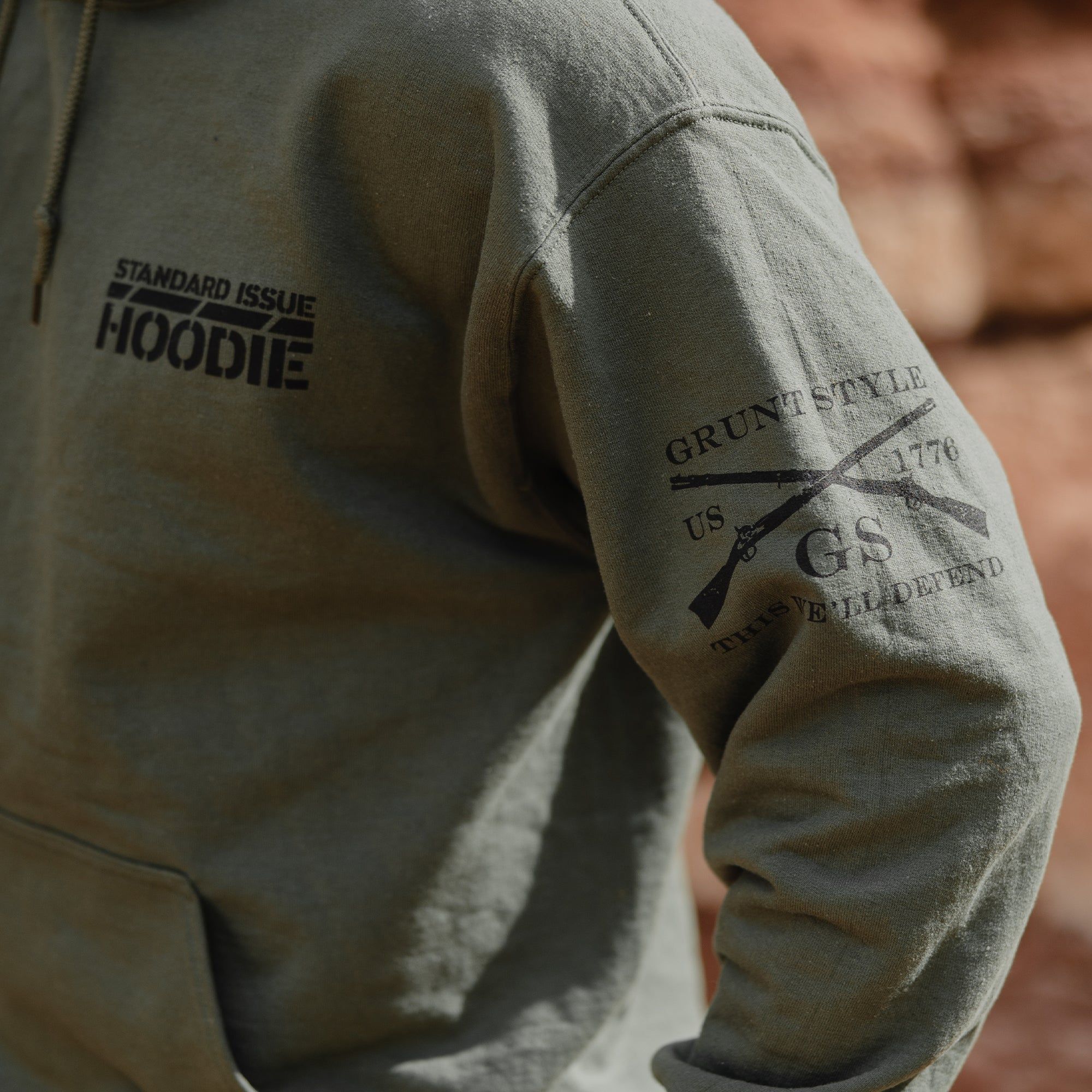 This Is My Hoodie Sweatshirt - Military Green sold by Grunt Style product image thumbnail 5