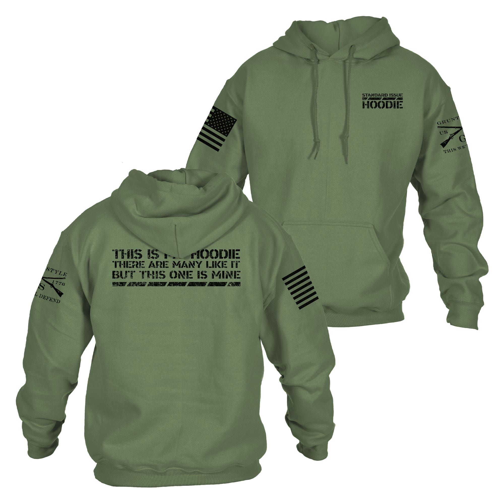 This Is My Hoodie Sweatshirt - Military Green sold by Grunt Style