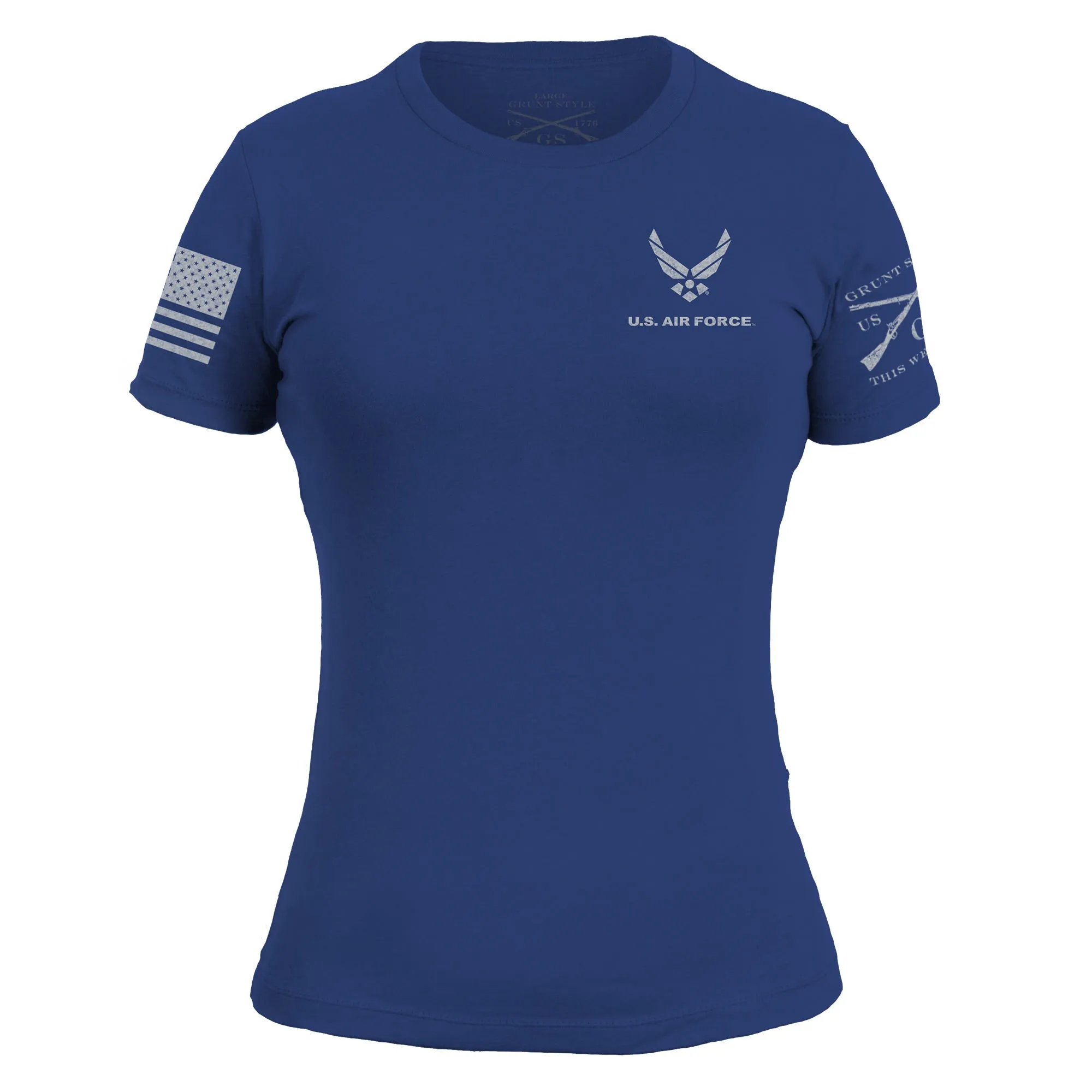 USAF - Women's Basic Logo T-Shirt - Blue sold by Grunt Style