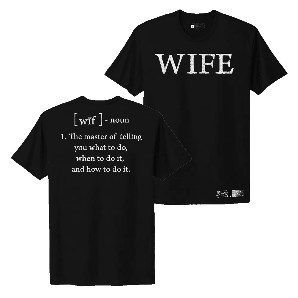 Women's Wife Defined Boyfriend Fit T-Shirt - Black sold by Grunt Style product image thumbnail 2