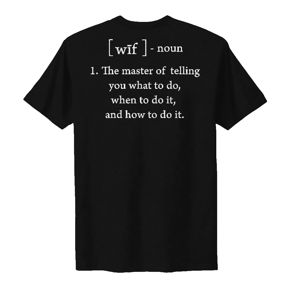 Women's Wife Defined Boyfriend Fit T-Shirt - Black sold by Grunt Style product image thumbnail 3
