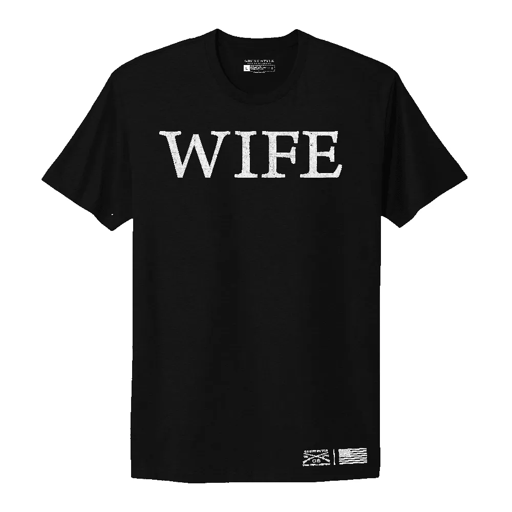 Women's Wife Defined Boyfriend Fit T-Shirt - Black sold by Grunt Style product image thumbnail 4