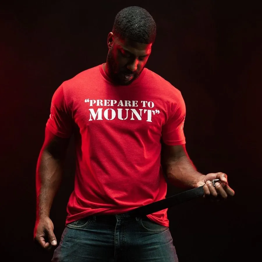 Prepare To Mount T-Shirt - Red sold by Grunt Style product image thumbnail 5