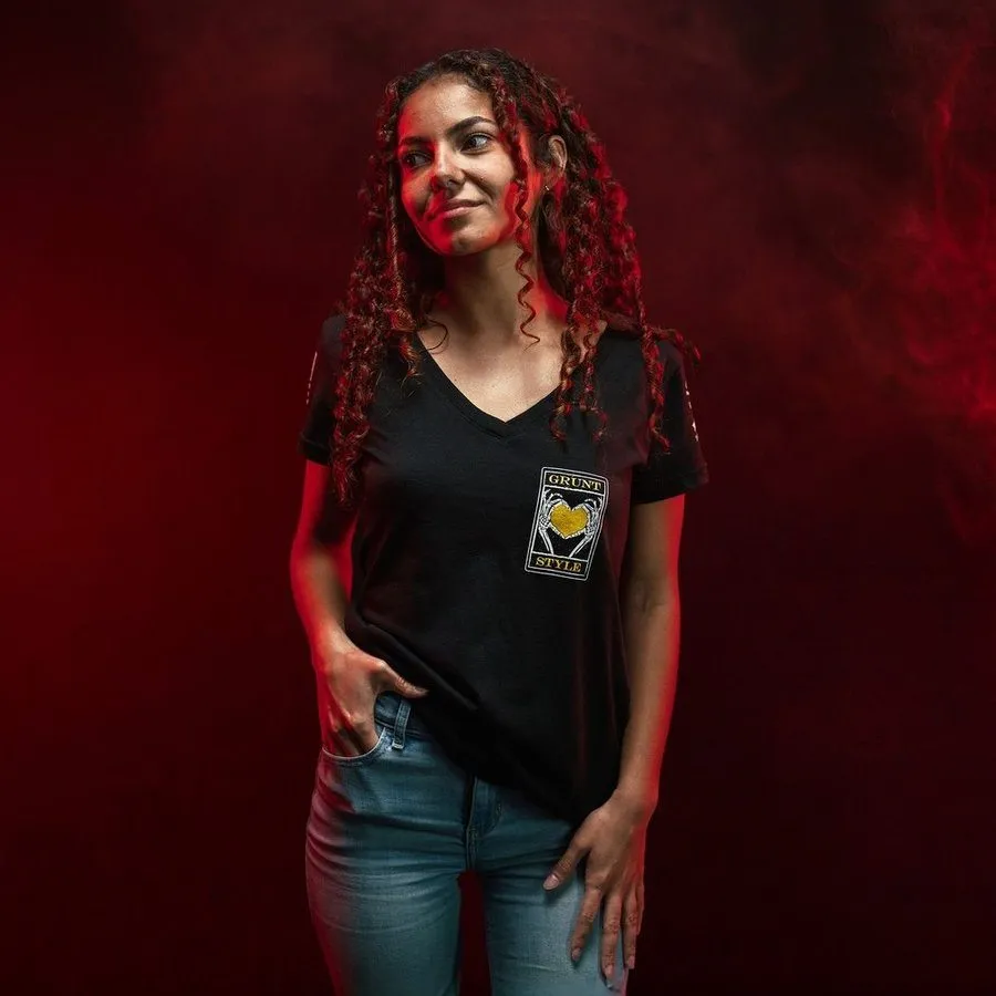 Women's Lover Tarot V-Neck - Black sold by Grunt Style product image thumbnail 5