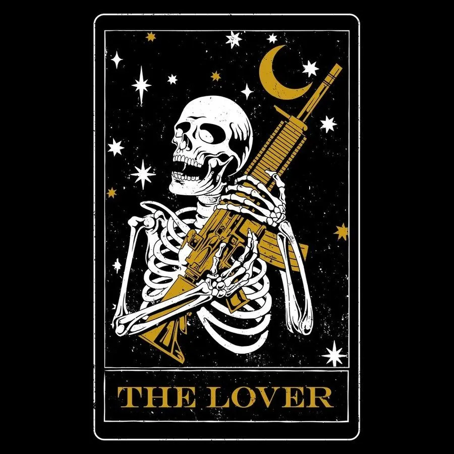 Women's Lover Tarot V-Neck - Black sold by Grunt Style product image thumbnail 2