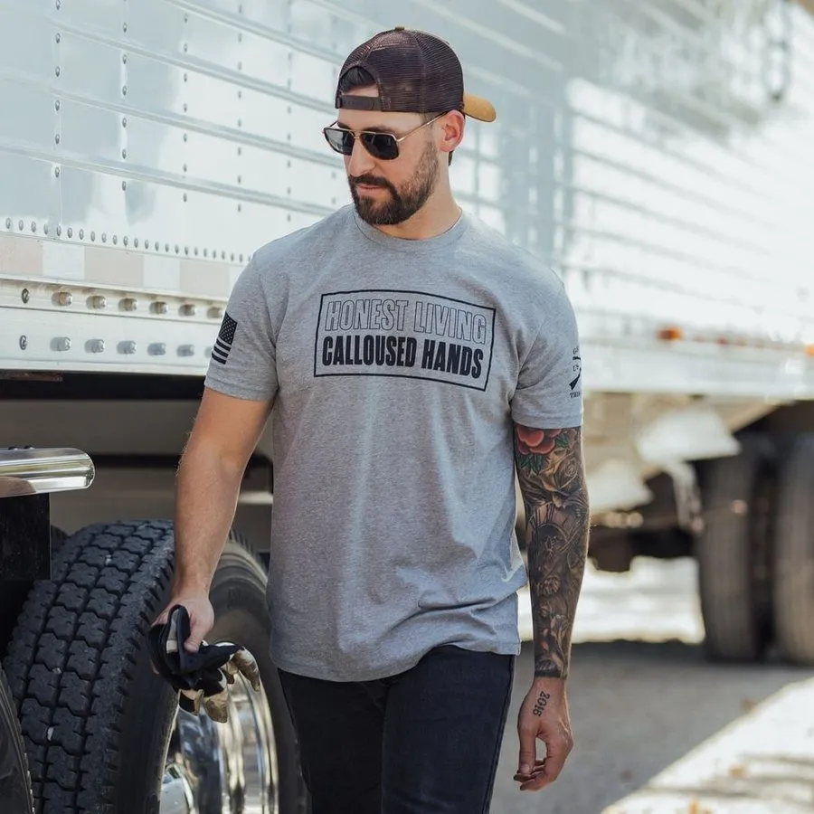 Calloused Hands T-Shirt - Dark Heather Gray sold by Grunt Style product image thumbnail 5
