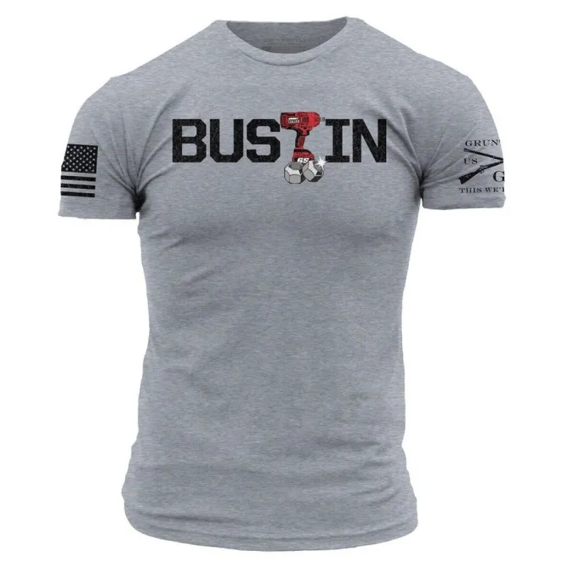 Bustin Lugs T-Shirt - Dark Heather Gray sold by Grunt Style