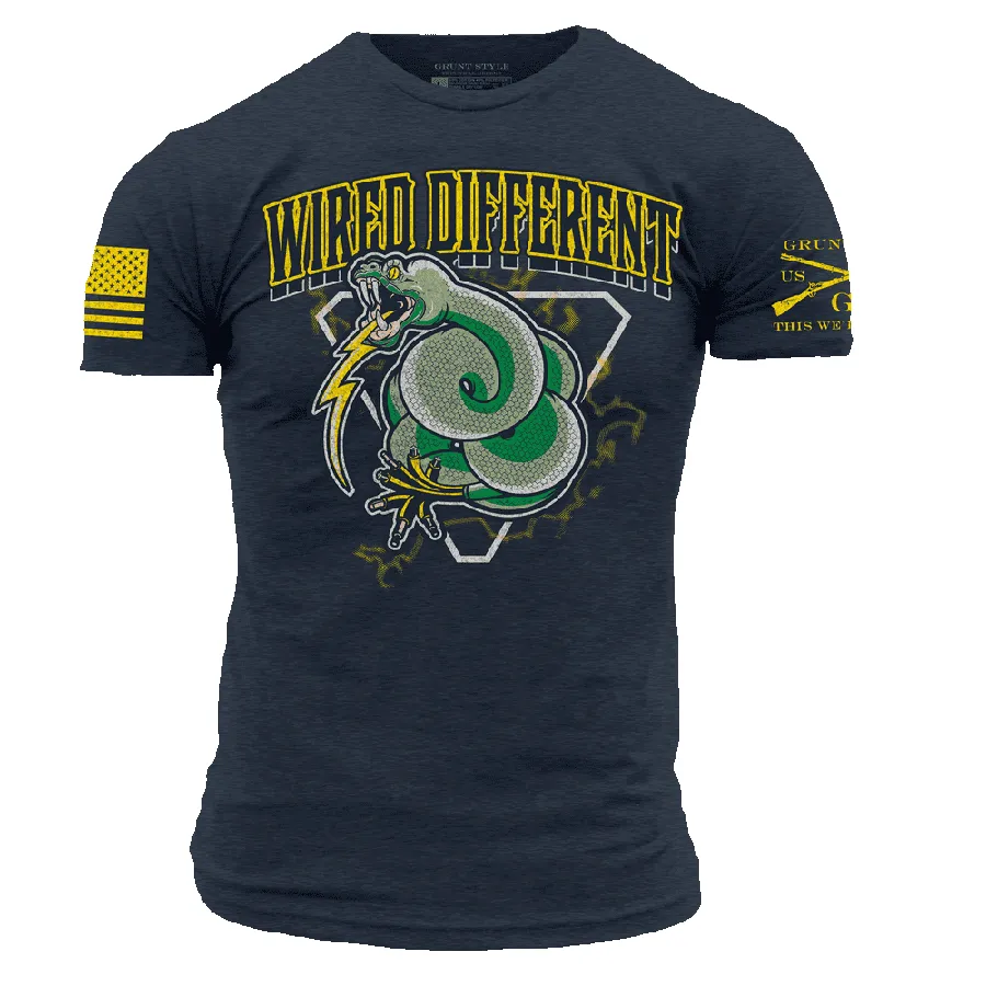Wired Different T-Shirt - Midnight Navy sold by Grunt Style