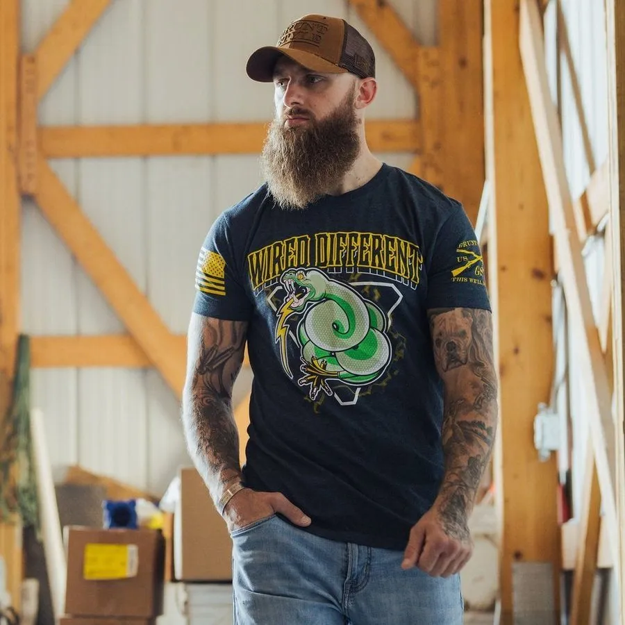Wired Different T-Shirt - Midnight Navy sold by Grunt Style product image thumbnail 3