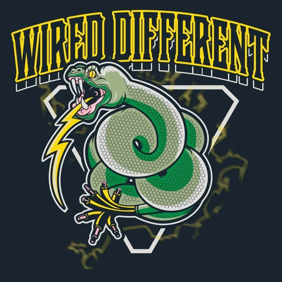 Wired Different T-Shirt - Midnight Navy sold by Grunt Style product image thumbnail 2