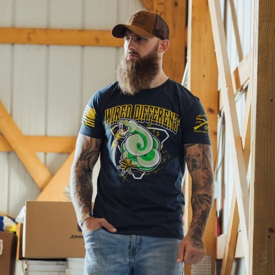 Wired Different T-Shirt - Midnight Navy sold by Grunt Style product image thumbnail 5