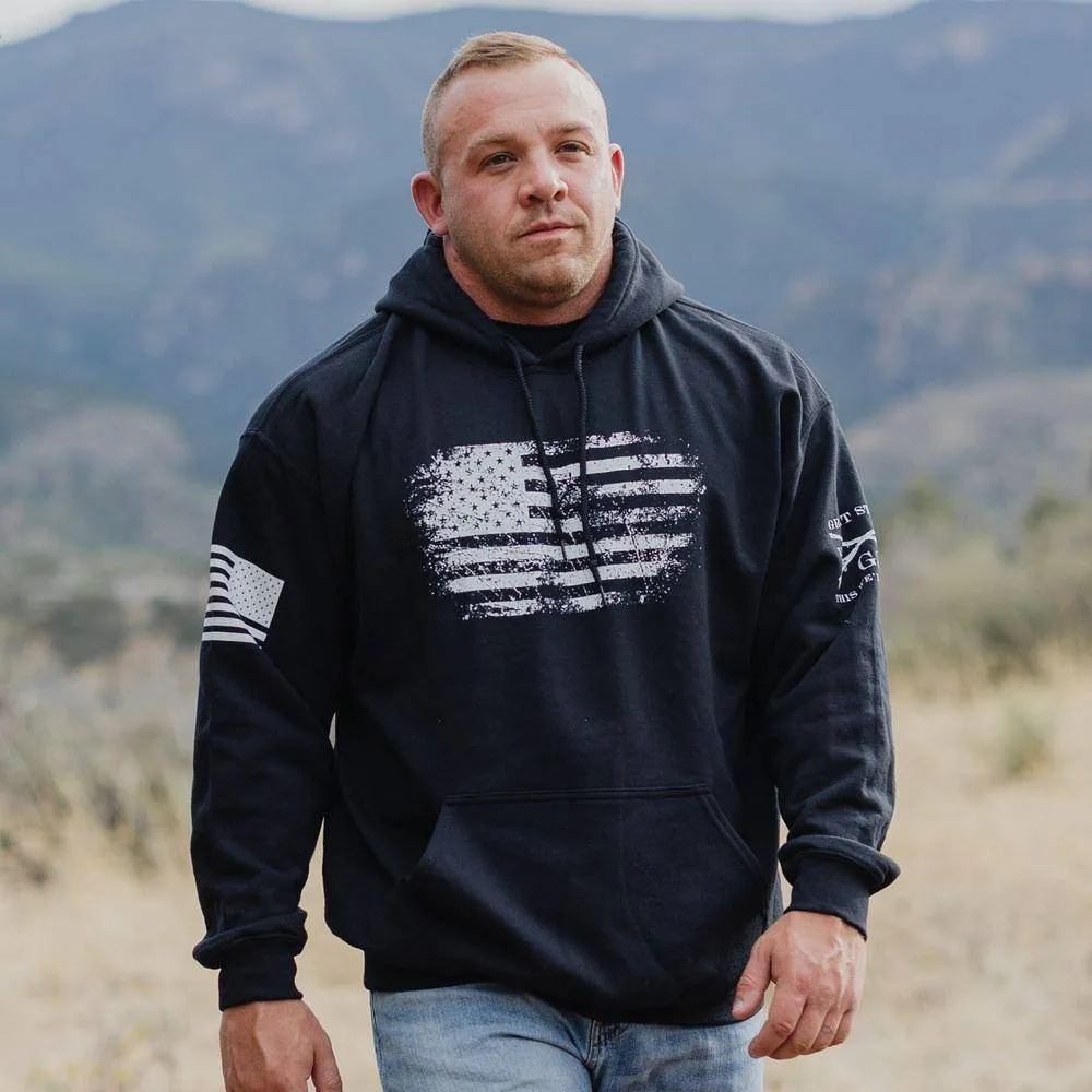 Vintage American Hoodie - Black sold by Grunt Style product image thumbnail 2