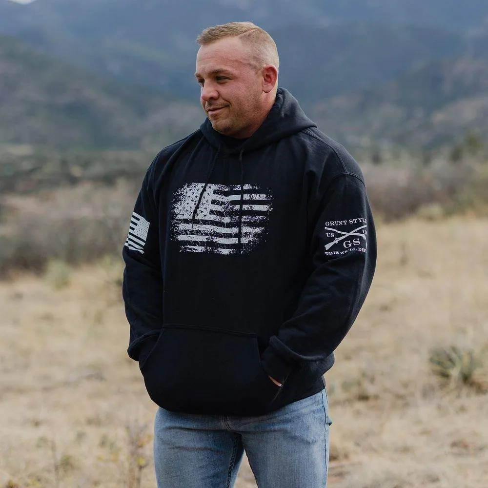 Vintage American Hoodie - Black sold by Grunt Style product image thumbnail 4