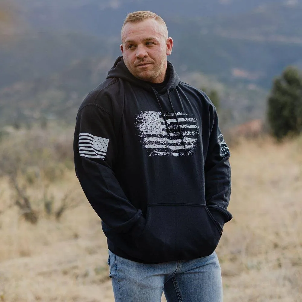 Vintage American Hoodie - Black sold by Grunt Style product image thumbnail 3