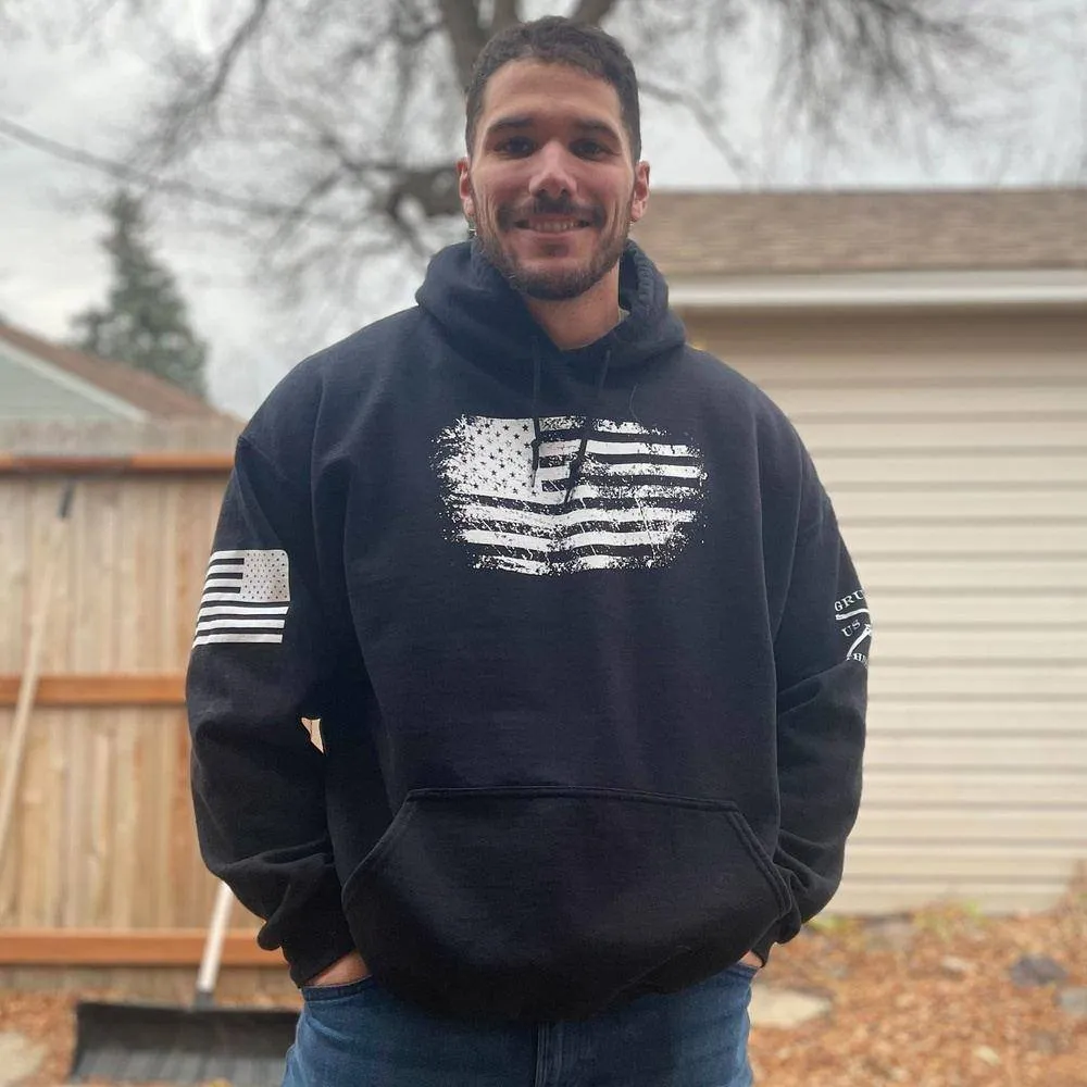 Vintage American Hoodie - Black sold by Grunt Style product image thumbnail 5