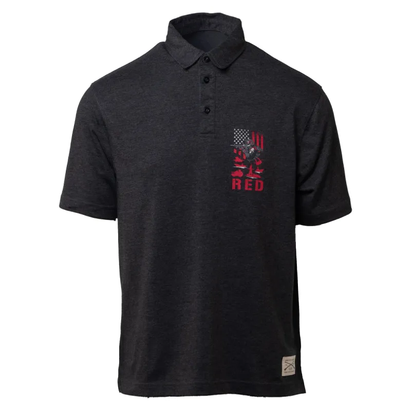 RED Friday Cruiser Polo - Heather Black sold by Grunt Style