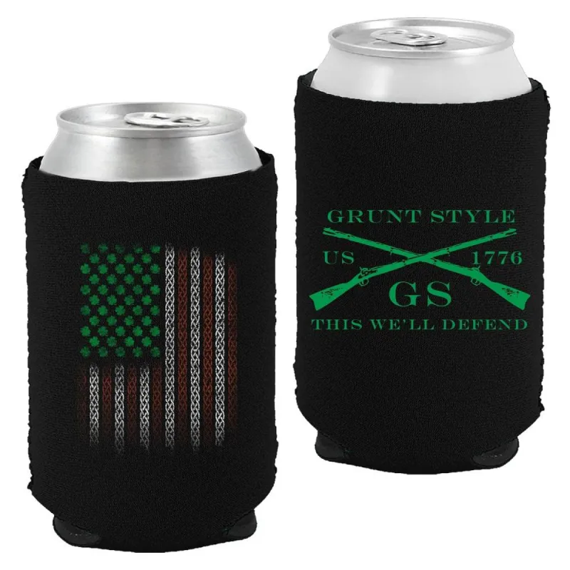This We'll Defend - Irish Colors Beer Sock Insulator sold by Grunt Style