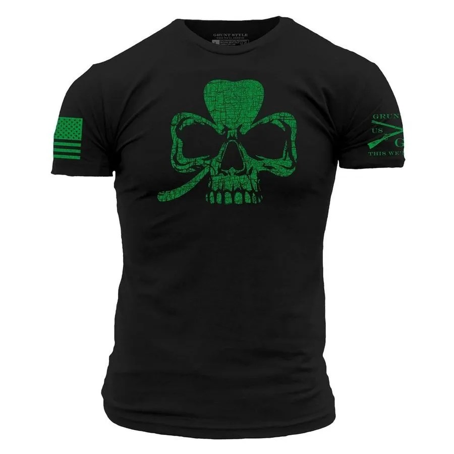 Clover Skull T-Shirt - Black sold by Grunt Style
