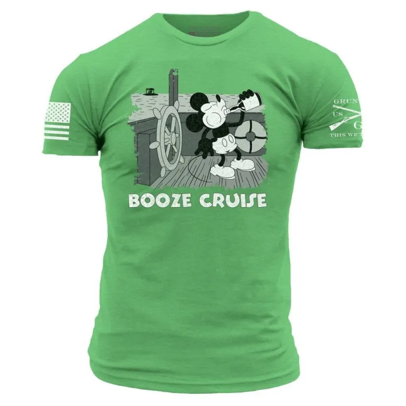 Booze Cruise T-Shirt - Kelly Green made by Grunt Style