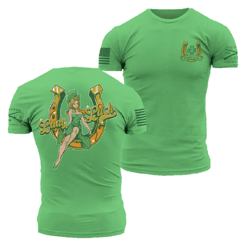 Lady Luck T-Shirt - Kelly Green sold by Grunt Style