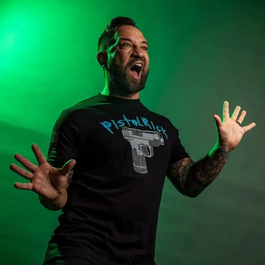 Pistol Rick T-Shirt - Black sold by Grunt Style product image thumbnail 4