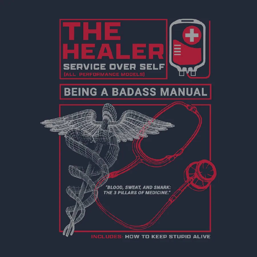 The Healer T-Shirt - Midnight Navy sold by Grunt Style product image thumbnail 2