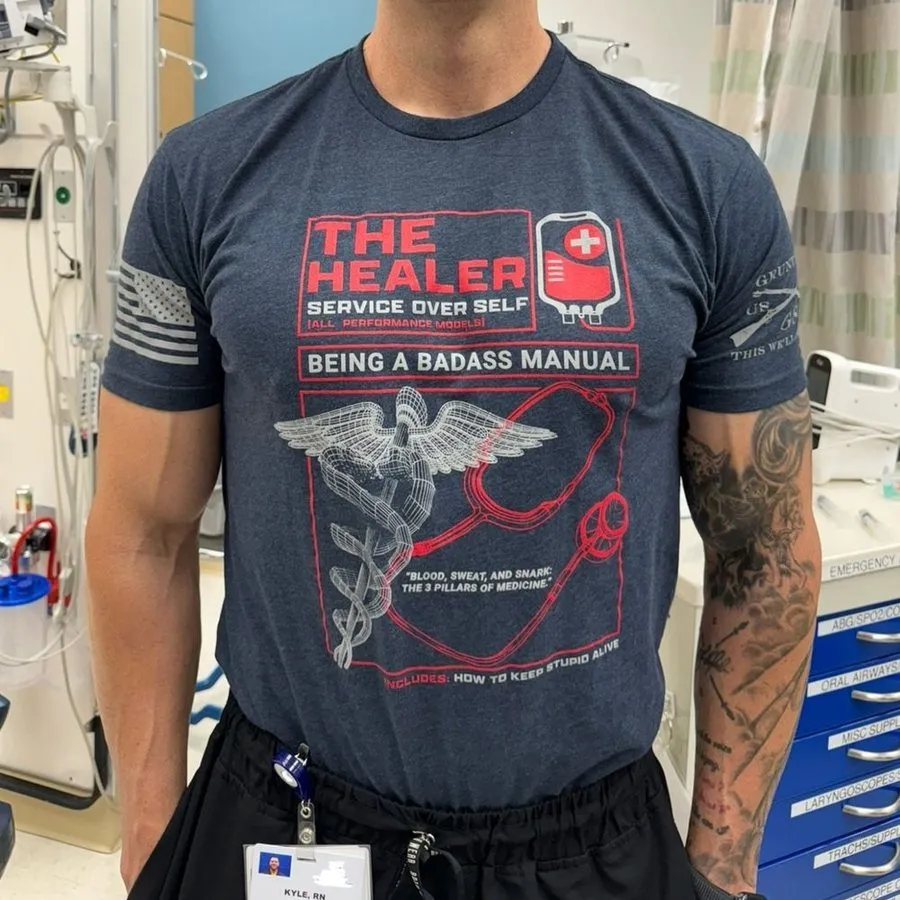 The Healer T-Shirt - Midnight Navy sold by Grunt Style product image thumbnail 4