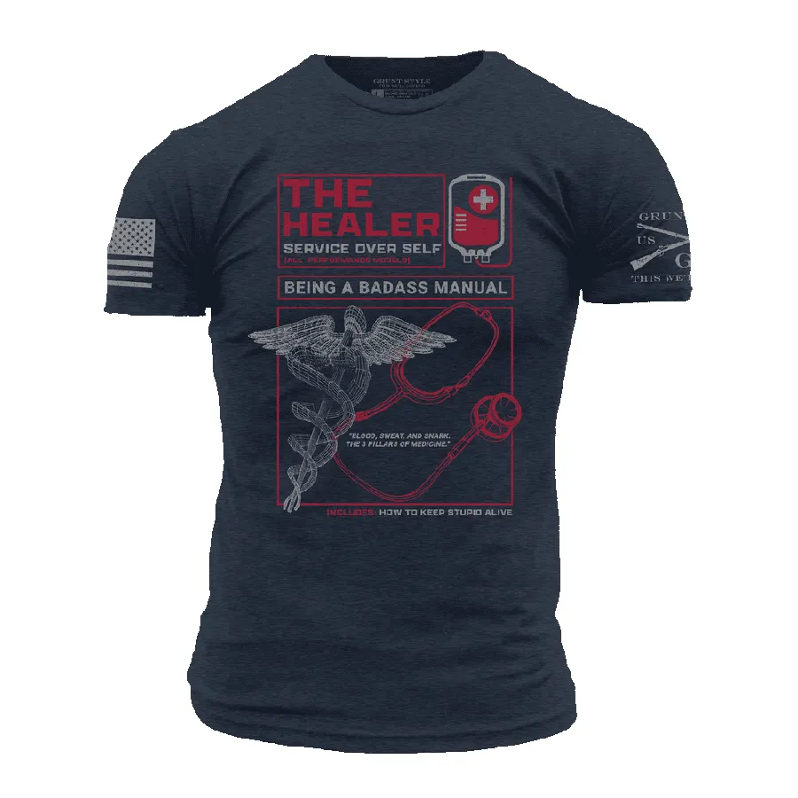 The Healer T-Shirt - Midnight Navy sold by Grunt Style