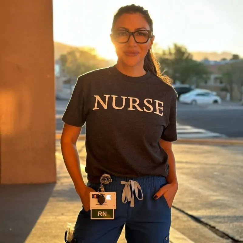 Women's Nurse Defined Boyfriend Fit T-Shirt - Midnight Navy sold by Grunt Style