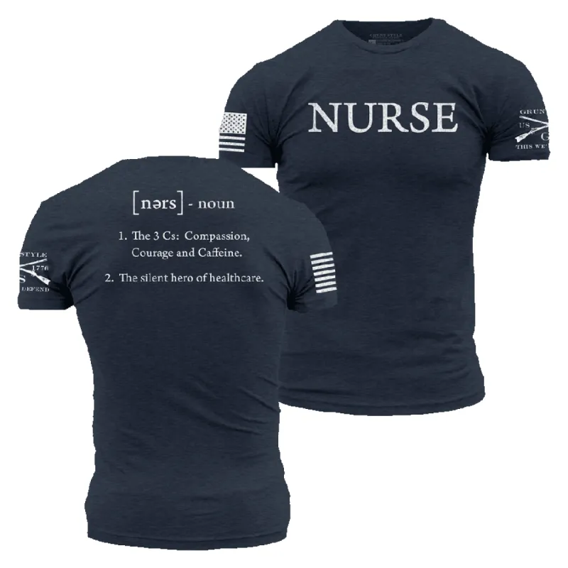 Nurse Defined T-Shirt - Midnight Navy sold by Grunt Style
