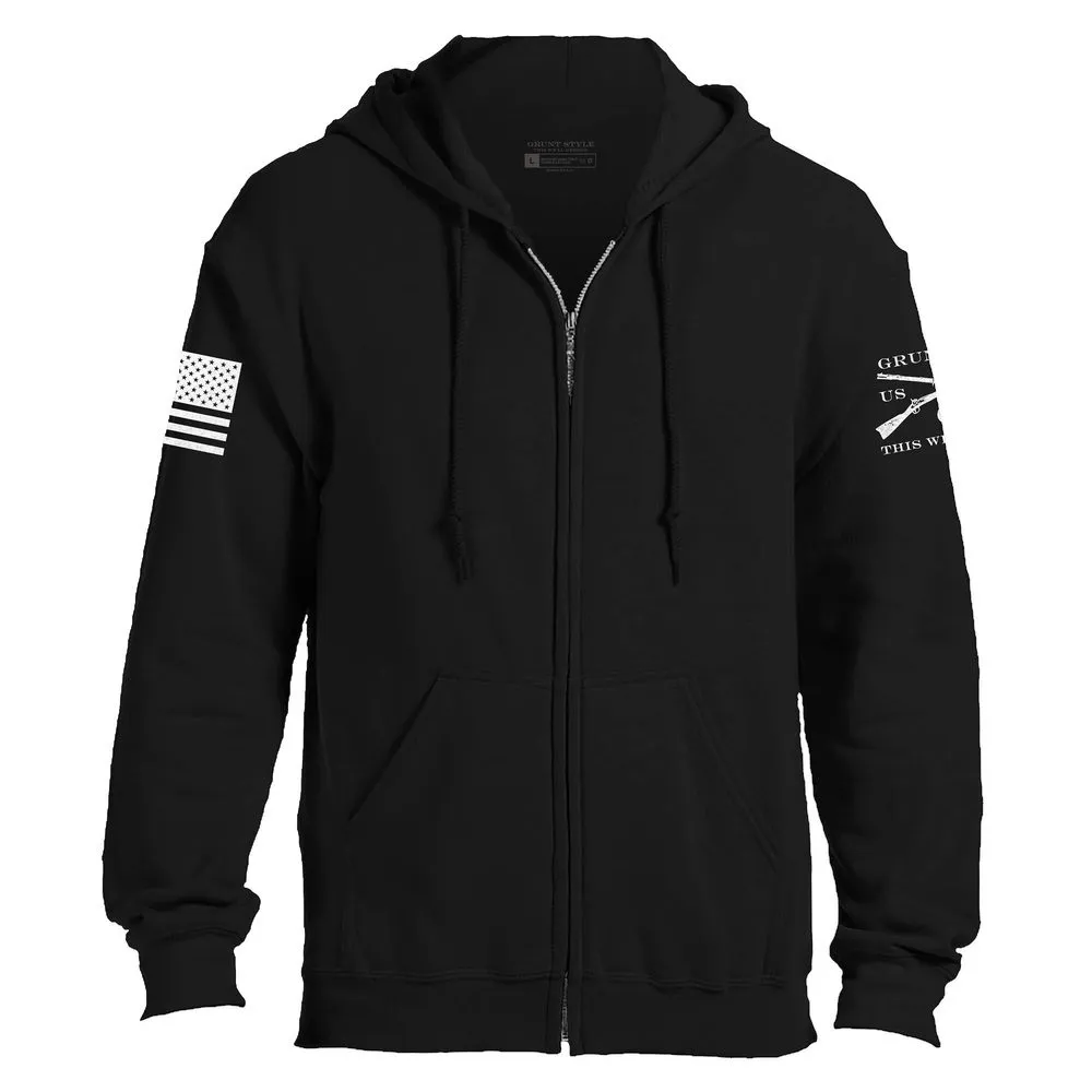 Grunt Style Basic Full-Zip Hoodie - Black sold by Grunt Style