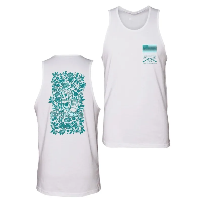 Tropical Death Aqua Tank - White sold by Grunt Style