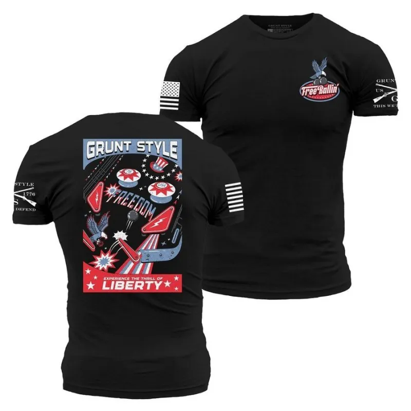 Free Ballin' T-Shirt - Black made by Grunt Style