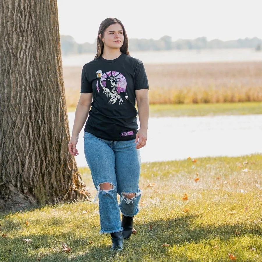 Women's Toast To Freedom Boyfriend Fit T-Shirt - Realtree Extreme® sold by Grunt Style product image thumbnail 4