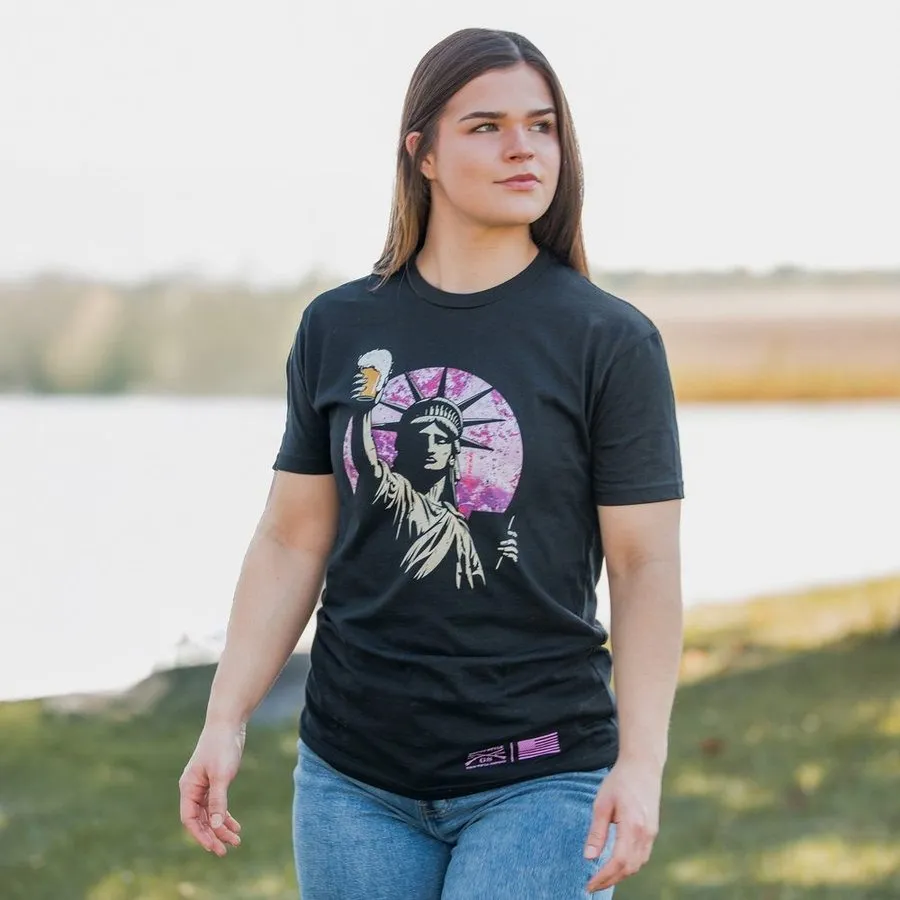 Women's Toast To Freedom Boyfriend Fit T-Shirt - Realtree Extreme® sold by Grunt Style