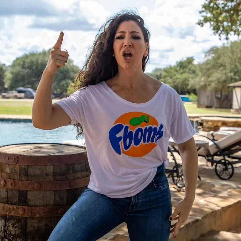 Women's F-Bomb Slouchy T-Shirt - White made by Grunt Style