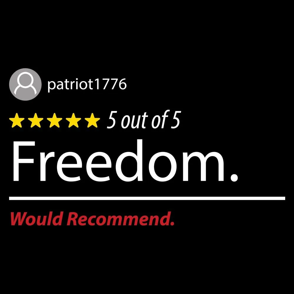 5 Star Freedom T-Shirt - Black sold by Grunt Style product image thumbnail 2