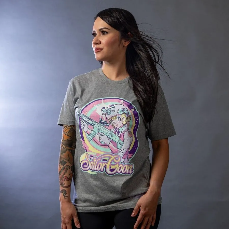 Women's Sailor Goon Boyfriend Fit T-Shirt - Dark Heather Gray sold by Grunt Style product image thumbnail 3