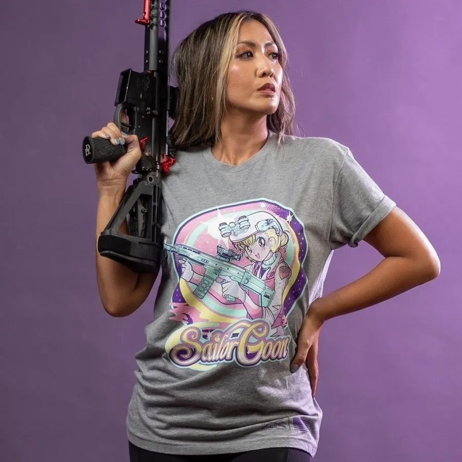 Women's Sailor Goon Boyfriend Fit T-Shirt - Dark Heather Gray sold by Grunt Style product image thumbnail 5