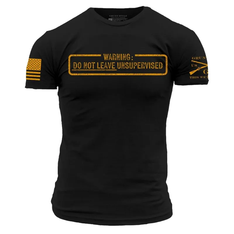 Needs Supervision T-Shirt - Black made by Grunt Style