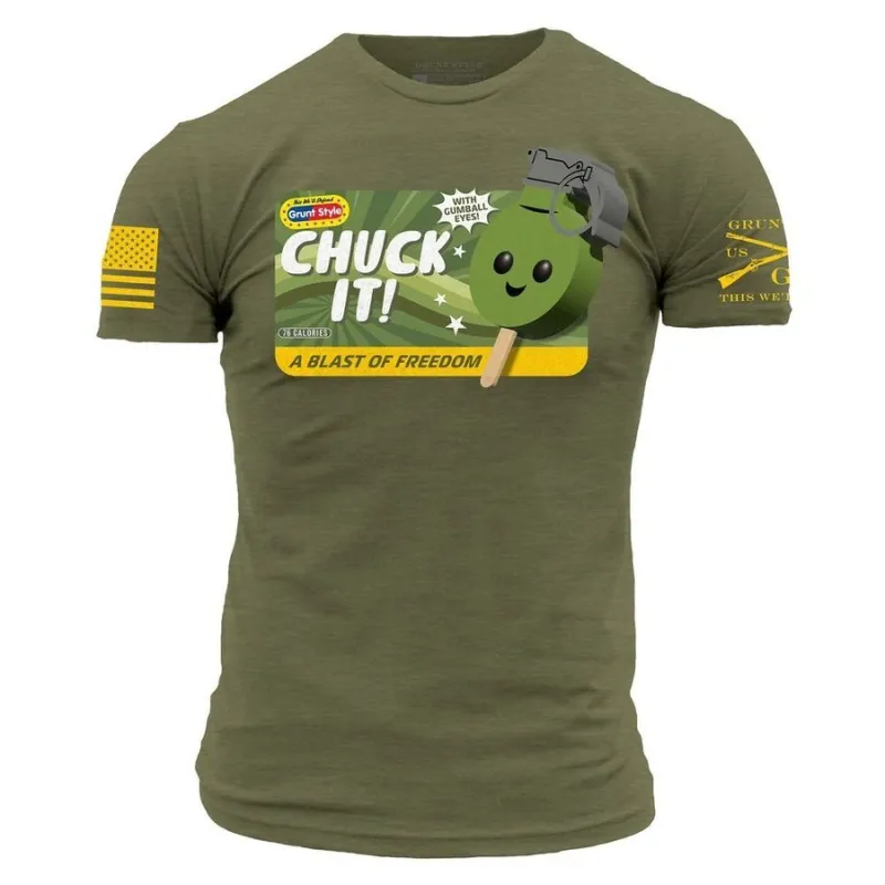 Chuck It T-Shirt - Military Green sold by Grunt Style