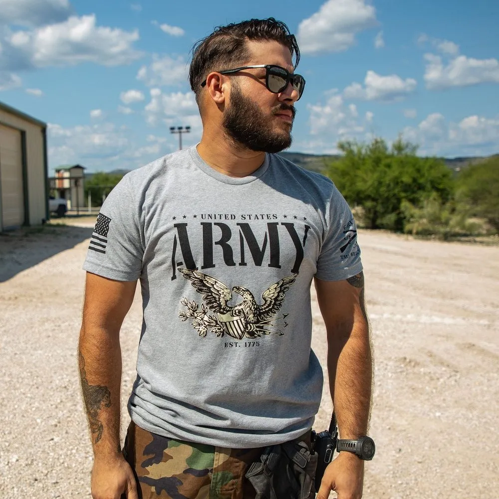 Army - Eagle T-Shirt - Dark Heather Gray sold by Grunt Style product image thumbnail 4
